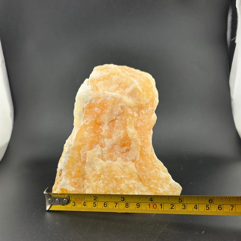 Orange‎ Calcite Bookend Natural Crystal Mineral Specimen Display Hecho En Mexico